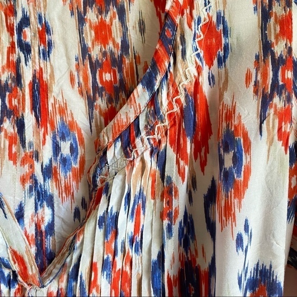 BEACH Lunch Lounge For A Pea In The Pod Tribal Print Maternity Top Size Large - Picture 4 of 10